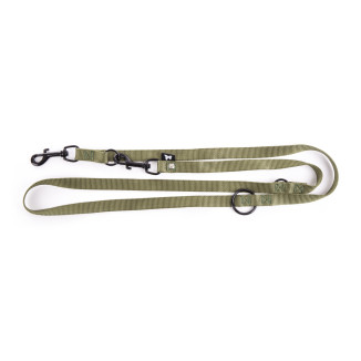 Laisse Martin Sellier 3 points nylon kaki 20mm-200cm pour chien et chat | DO&KA