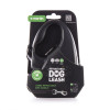Laisse rétractable Instinct Martin sellier noire (XS - 3m) pour chien