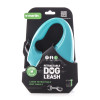 Laisse rétractable Instinct Martin Sellier turquoise en sangle (5m) pour chien