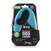 Laisse rétractable turquoise Martin Sellier Instinct en sangle (XS) pour chien