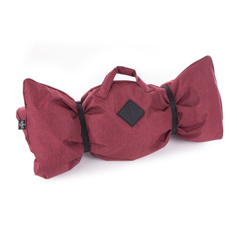 Laisse élégante Croisette Martin sellier rouge avec plaid (115cm) pour chien