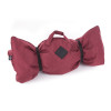 Laisse élégante Croisette Martin sellier rouge avec plaid (115cm) pour chien