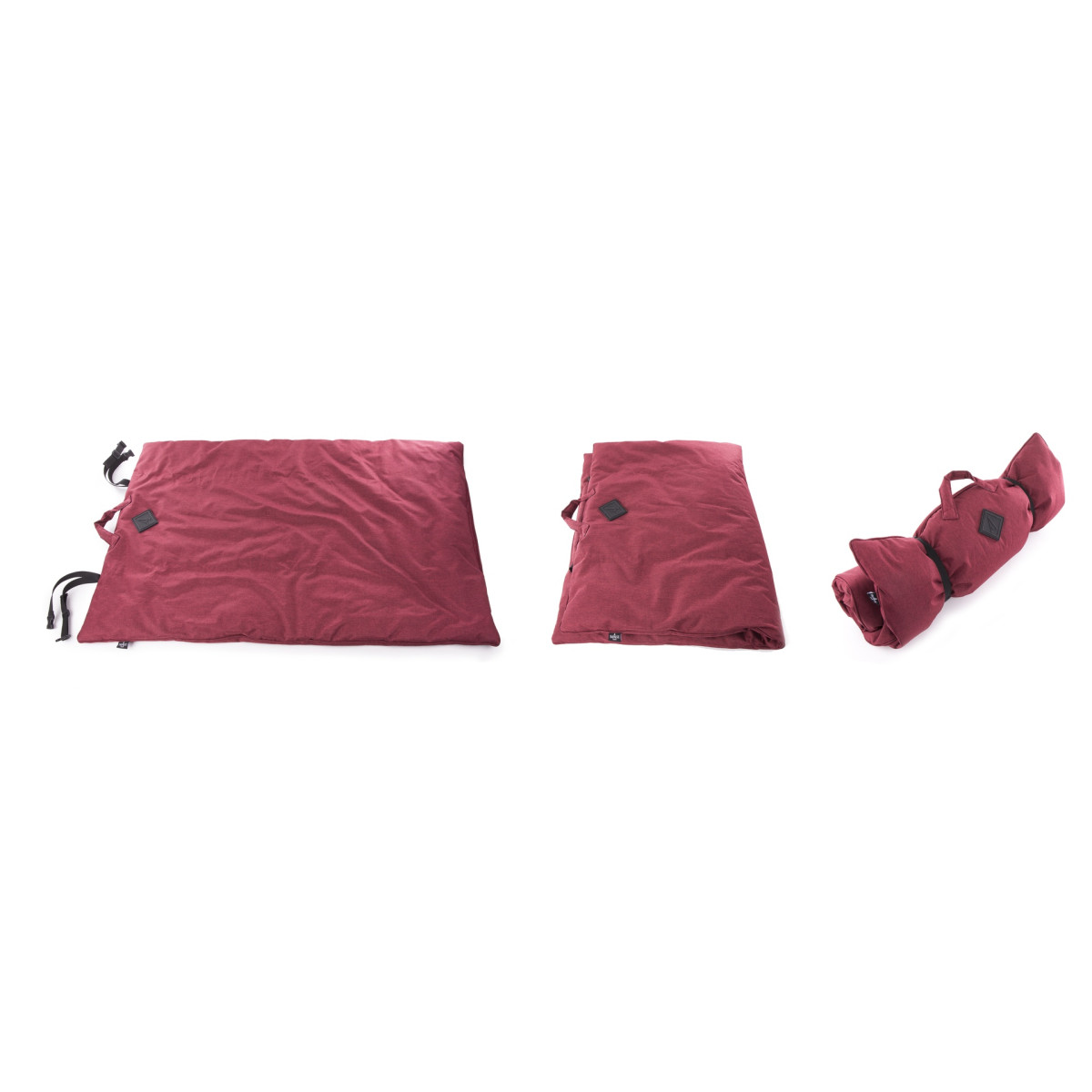 Laisse élégante Croisette Martin sellier rouge avec plaid (115cm) pour chien
