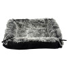 Lit Croci Multirelax noir : confort 2-en-1 pour chat, lavable, 75x56cm