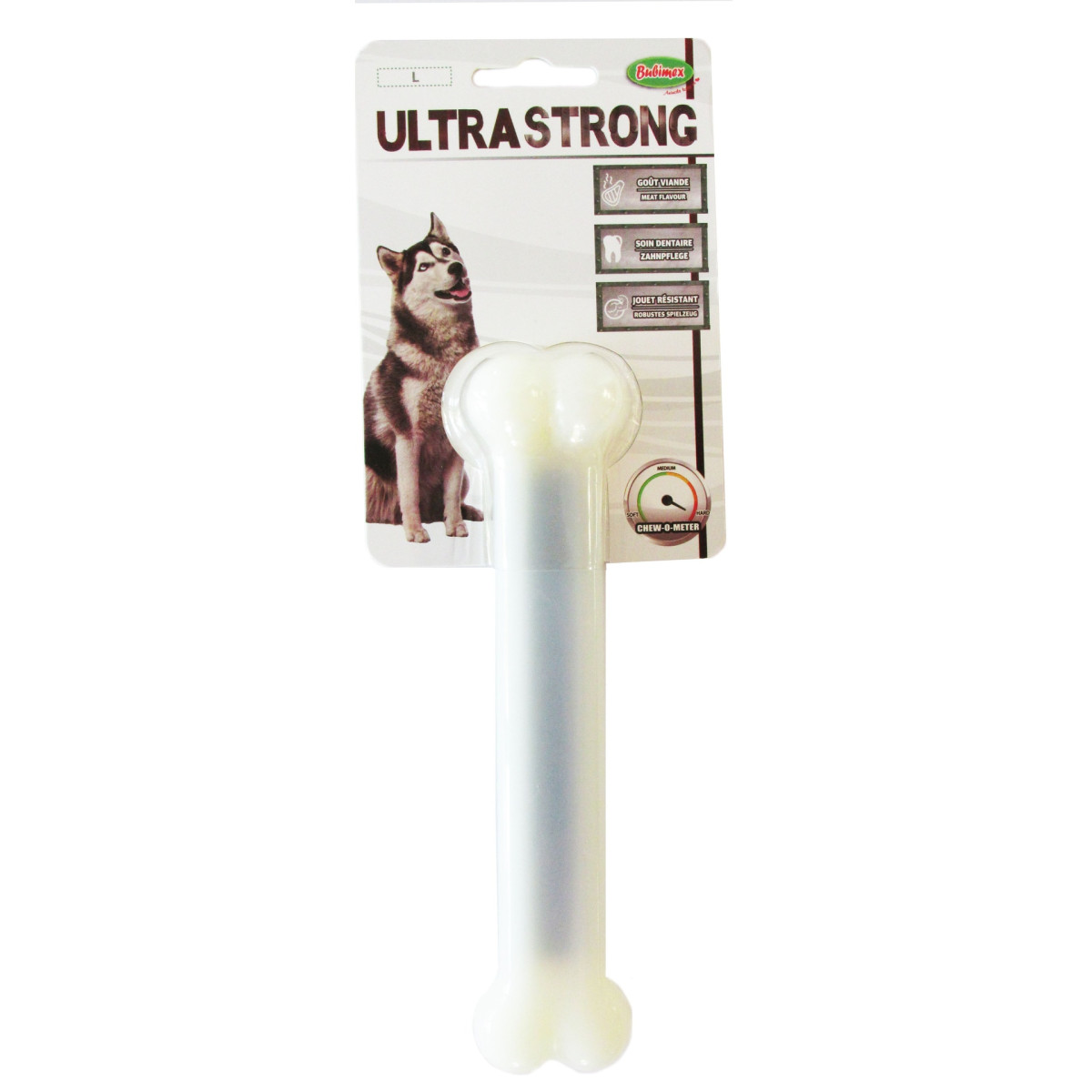 Jouet os fourré BUBIMEX L 20 cm - Résistant, sain et gourmand