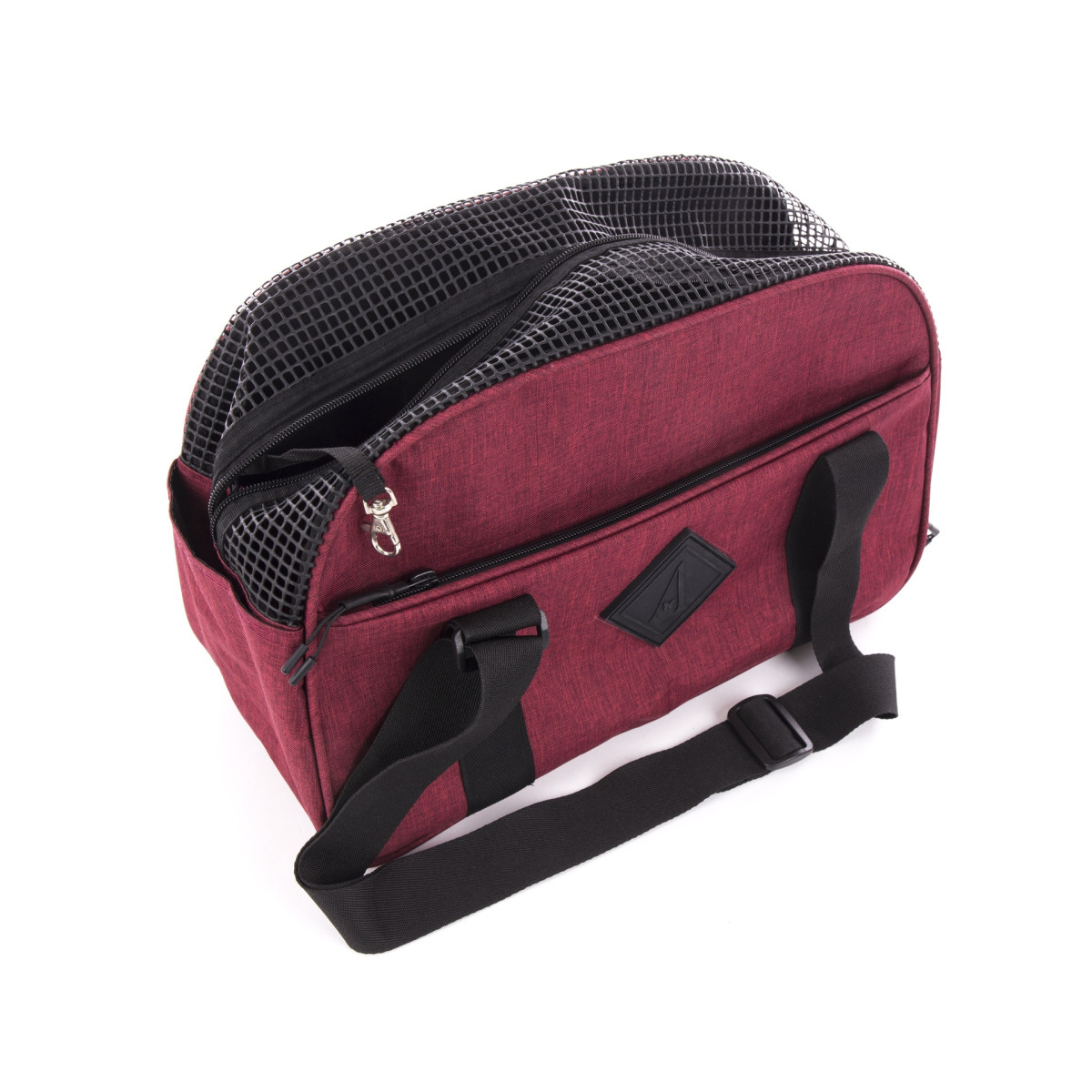 Sac de transport Croisette Martin sellier rouge (48cm) pour chien