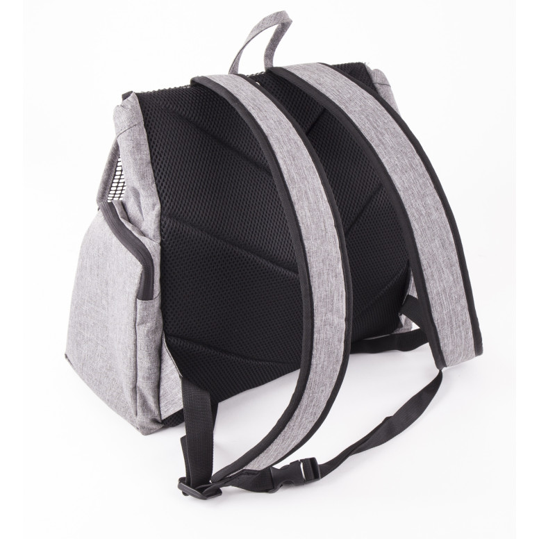 Sac ventral confort Martin Sellier Croisette gris pour chien et chat