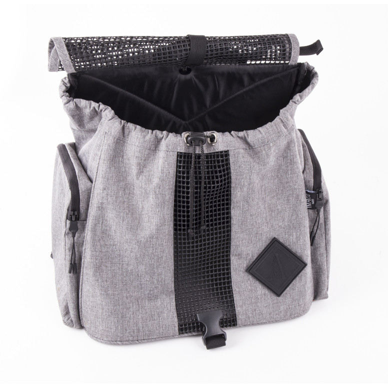 Sac ventral confort Martin Sellier Croisette gris pour chien et chat