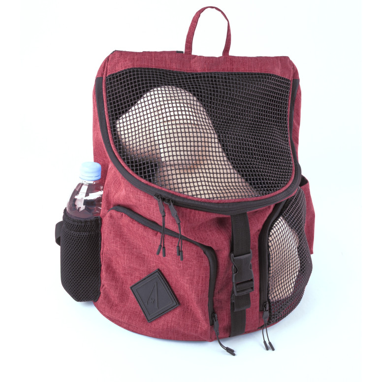 Sac à dos Croisette Martin Sellier rouge pour chien