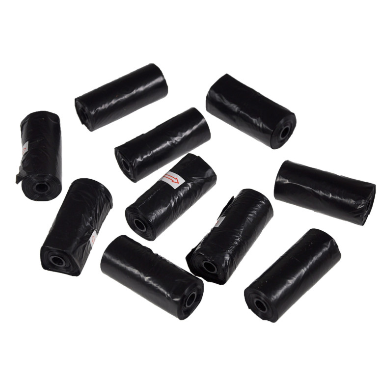 Sachets hygiéniques Vadigran noirs 10 rouleaux pour chien | DO&KA
