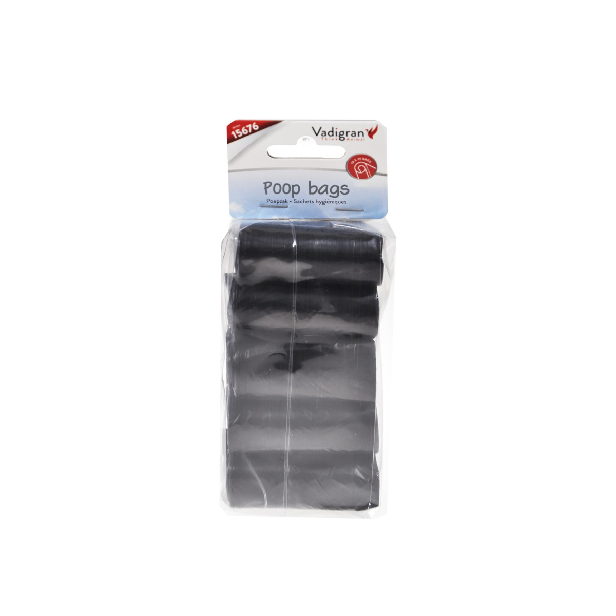 Sachets hygiéniques Vadigran noirs 10 rouleaux pour chien | DO&KA