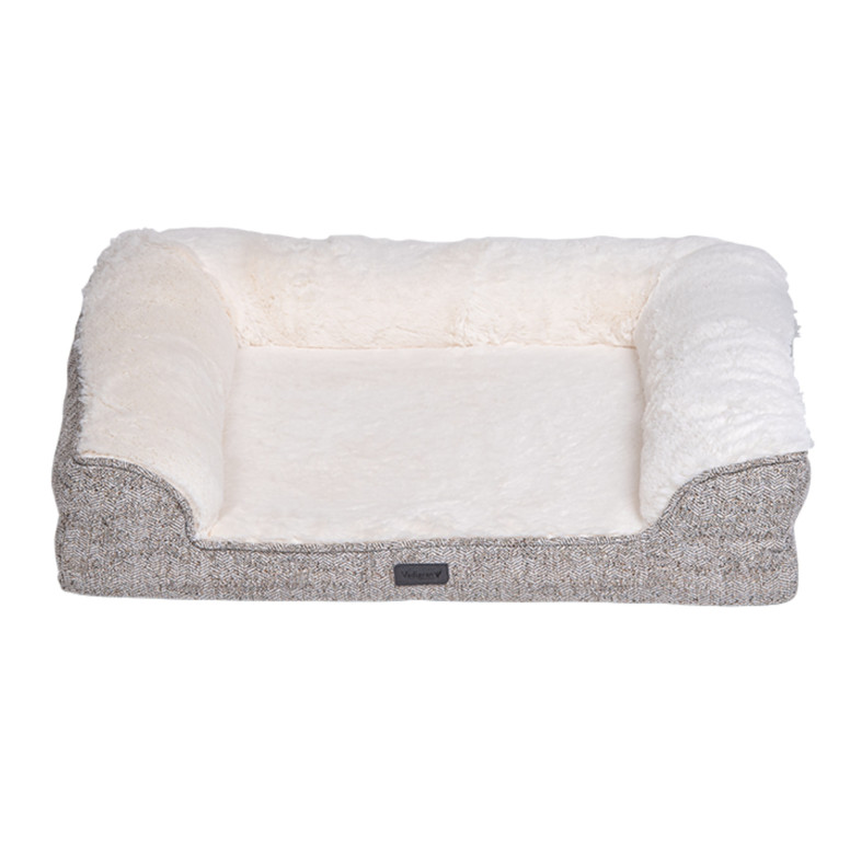 Sofa Vadigran lit Alys beige blanc 90x75x20cm pour chien | DO&KA