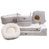 Sofa Vadigran lit Alys beige blanc 90x75x20cm pour chien | DO&KA