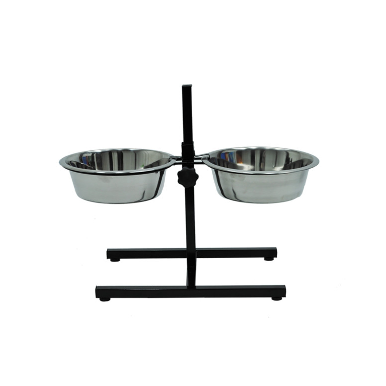 Vadigran Friandise pour chien bar à chien avec gamelles inox 2x1,57l | DO&KA
