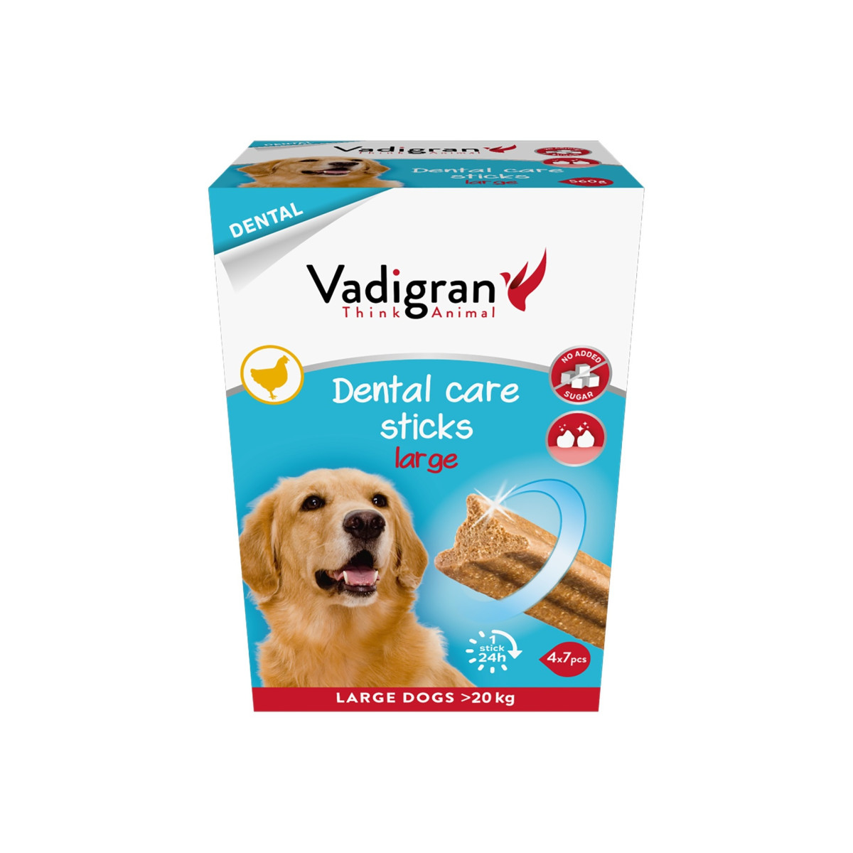 Vadigran Friandise pour chien dental care sticks taille L 840g | DO&KA