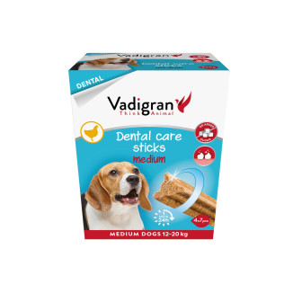 Vadigran Friandise pour chien dental care sticks taille M 560g 12cm | DO&KA