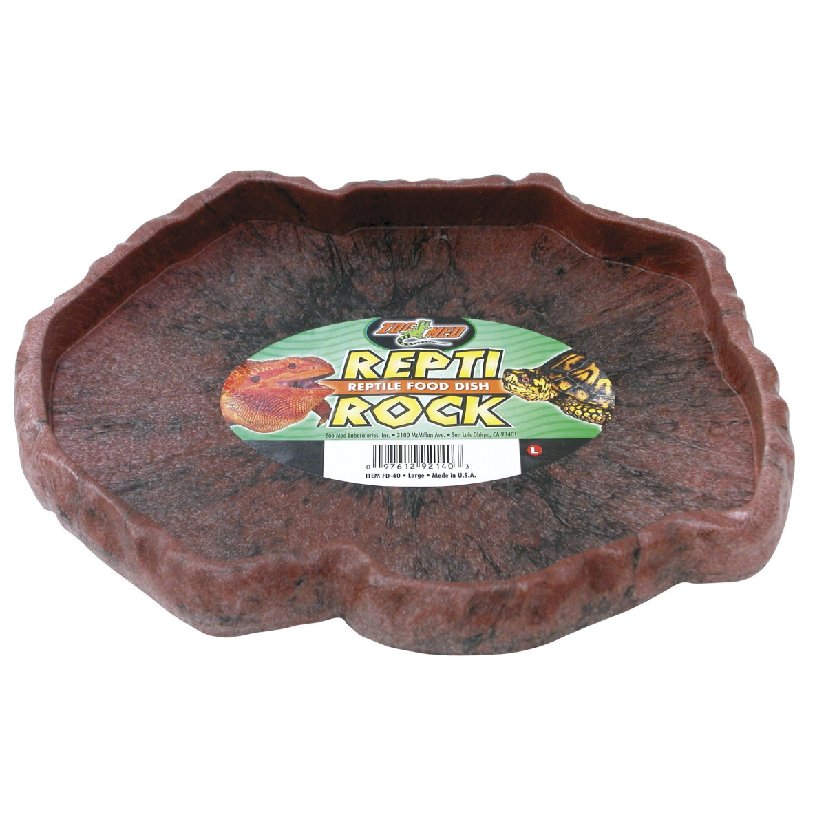 Plat Zoomed Repti Rock - Large, naturel et durable pour reptiles