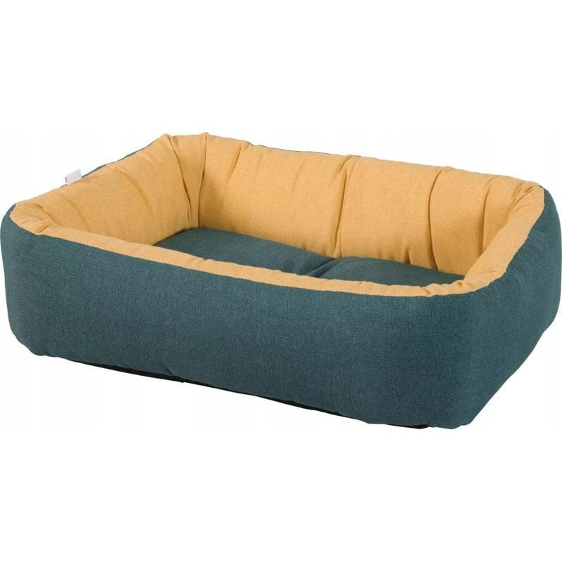 Panier pour chien Zolux Cosy One Springbok vert et jaune, avec housse amovible, rembourré pour petit