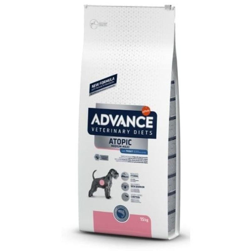 Sac de croquettes ADVANCE Atopic Medium/Maxi, formule truite et pomme de terre pour la santé de la p