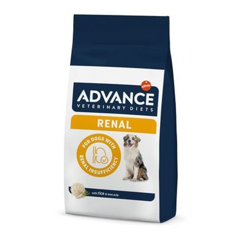 Emballage aliment pour chien ADVANCE DIETS, vue latérale montrant les ingrédients et les bienfaits n
