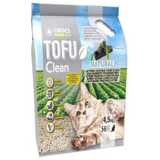 Litière Croci Tofu Charbon 4,5 kg : sans odeur ni poussière