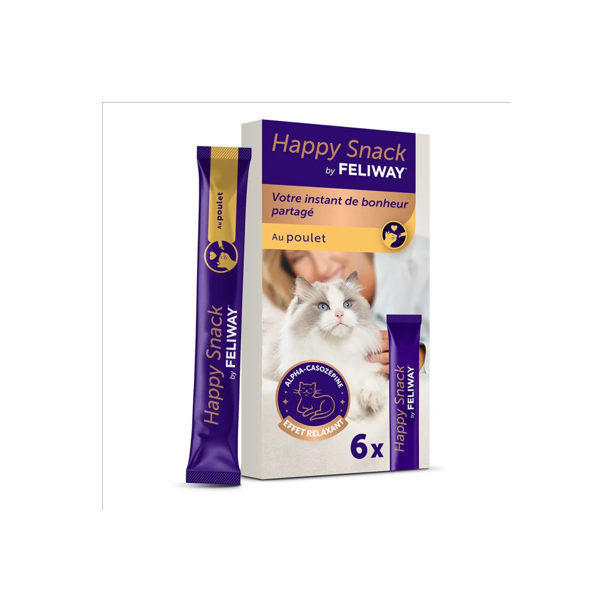 Feliway Friandises Poulet - 6 Tubes pour Chats Apaisés