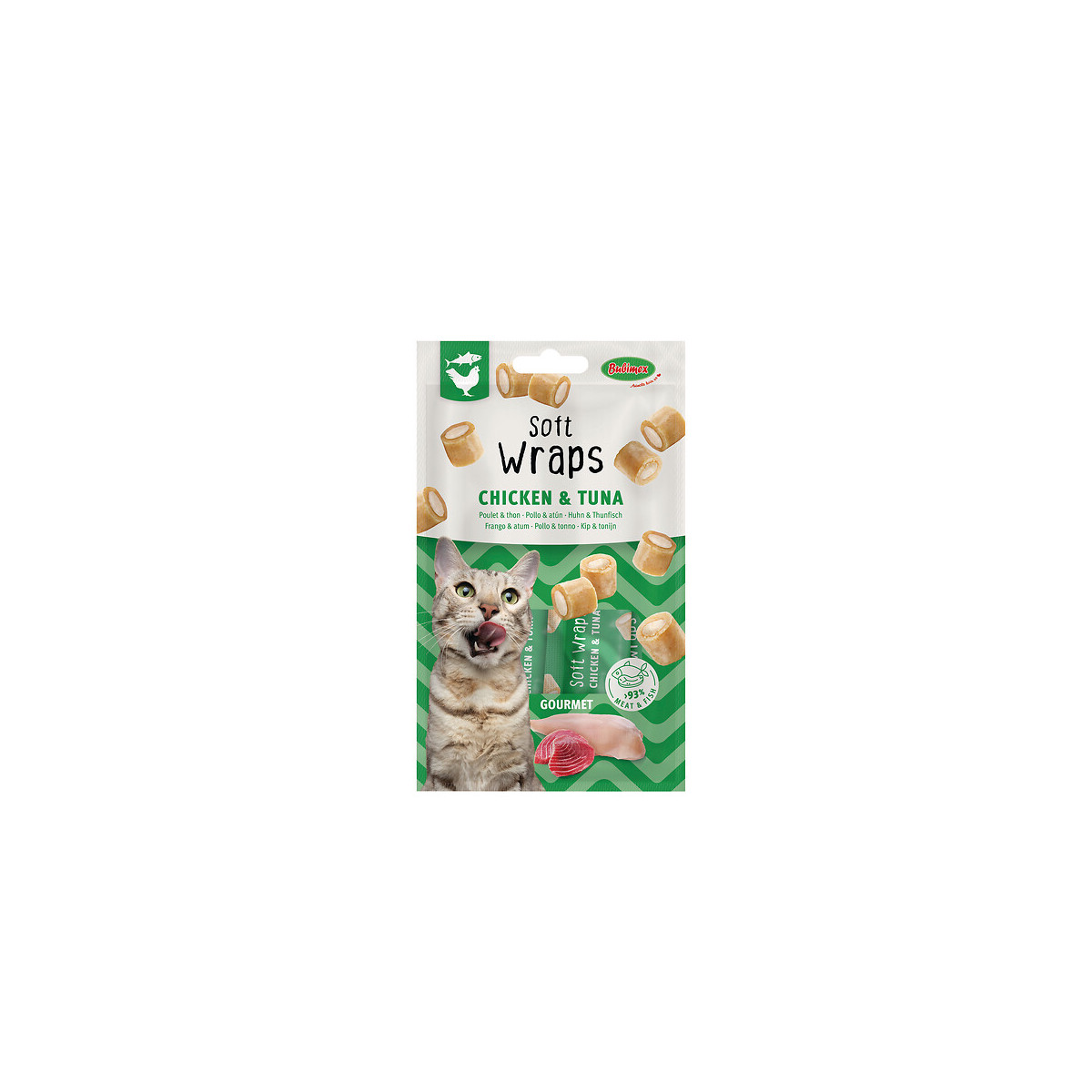 Friandises Bubimex Chat : Poulet & Thon 30g - 93% Viande