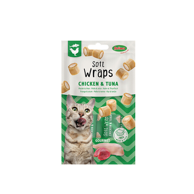 Friandises Bubimex Chat : Poulet & Thon 30g - 93% Viande