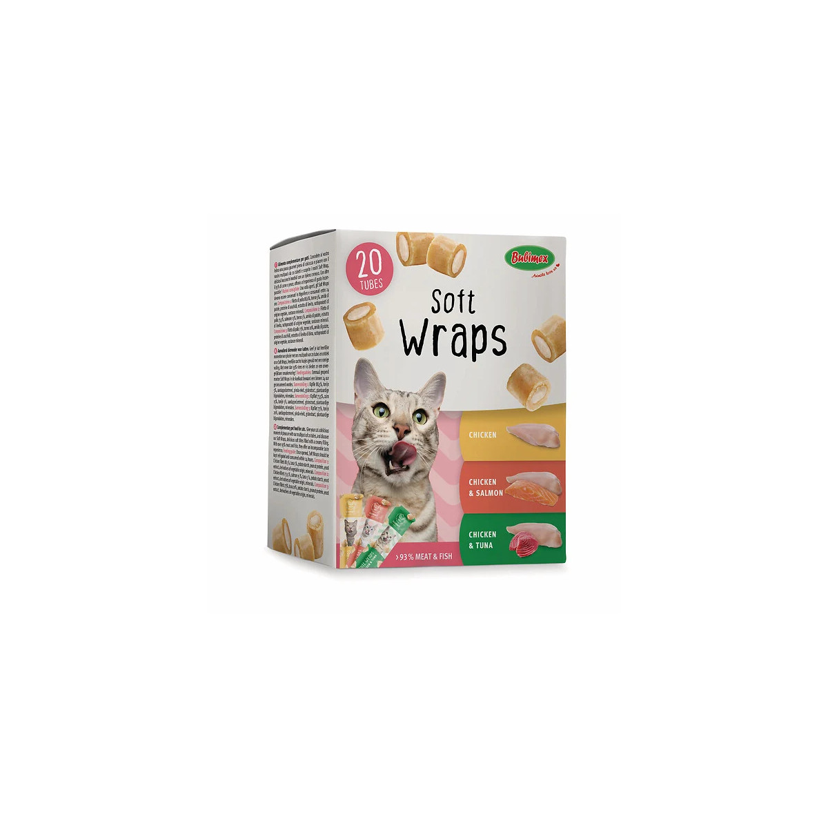 Bubimex Friandises Chat Gourmet Wraps 200g - 93% Viande & Poisson