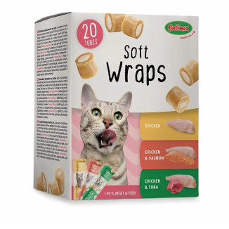 Bubimex Friandises Chat Gourmet Wraps 200g - 93% Viande & Poisson
