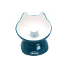 Gamelle ergonomique Bubimex pour chat : bol incliné céramique bleue