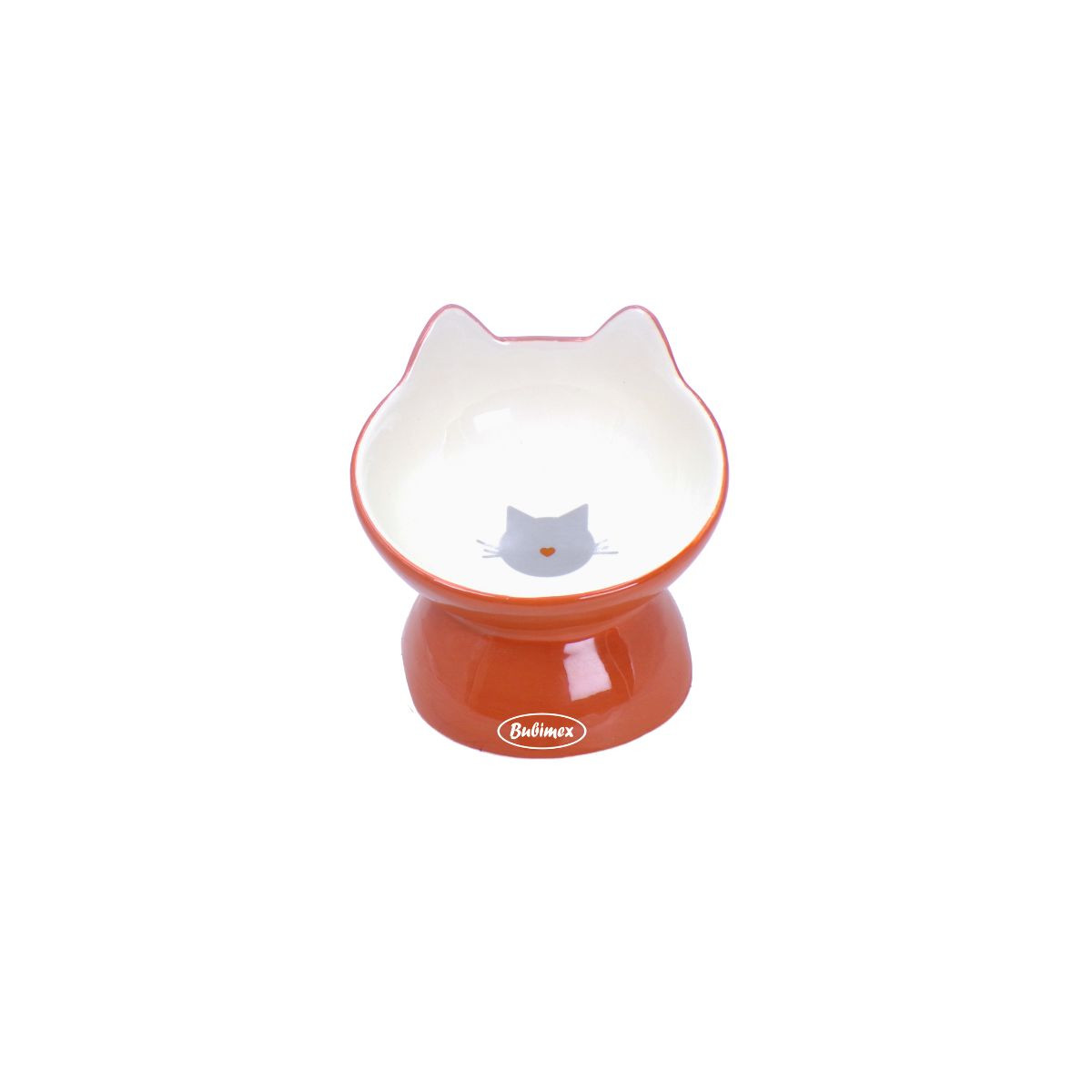 Gamelle inclinée Bubimex céramique verte - Confort digestif pour chat
