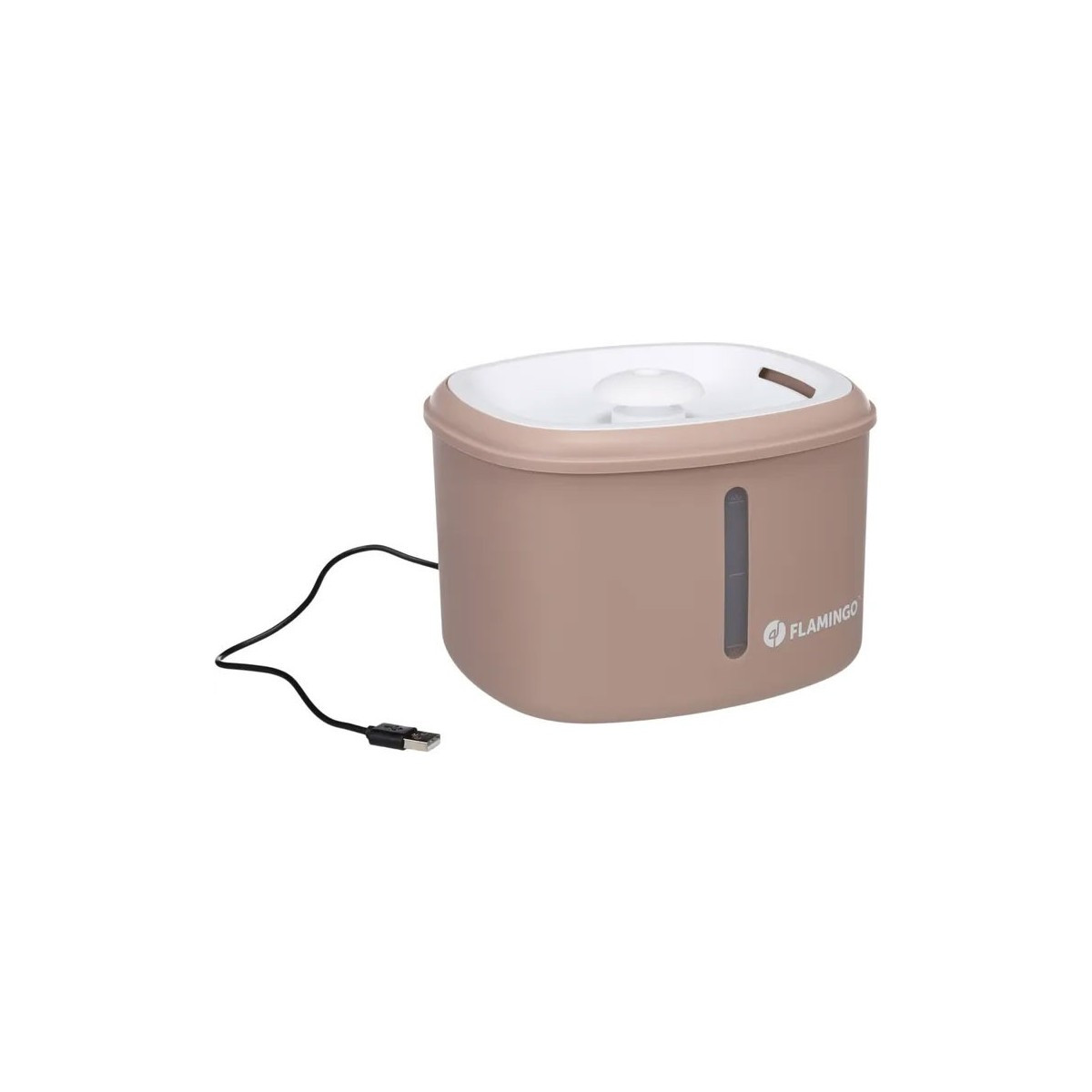 Fontaine eau chat Flamingo 2,5L - Flux continu et pompe automatique