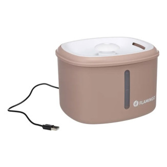 Fontaine eau chat Flamingo 2,5L - Flux continu et pompe automatique