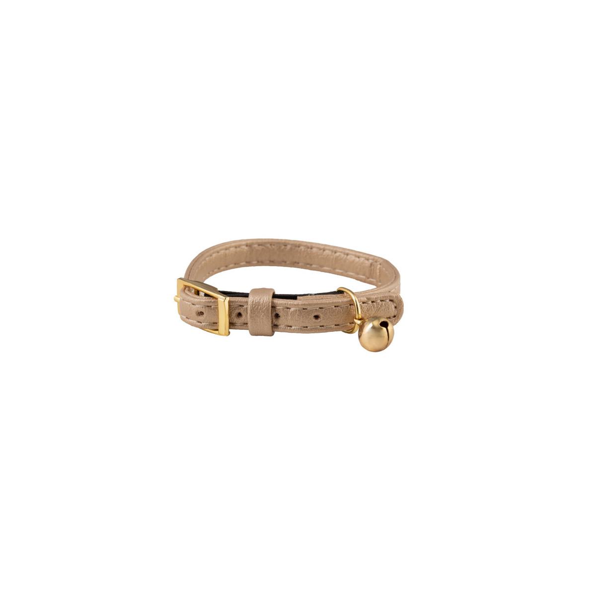 Collier Bubimex élastique beige - Grelot - Sécurité chat