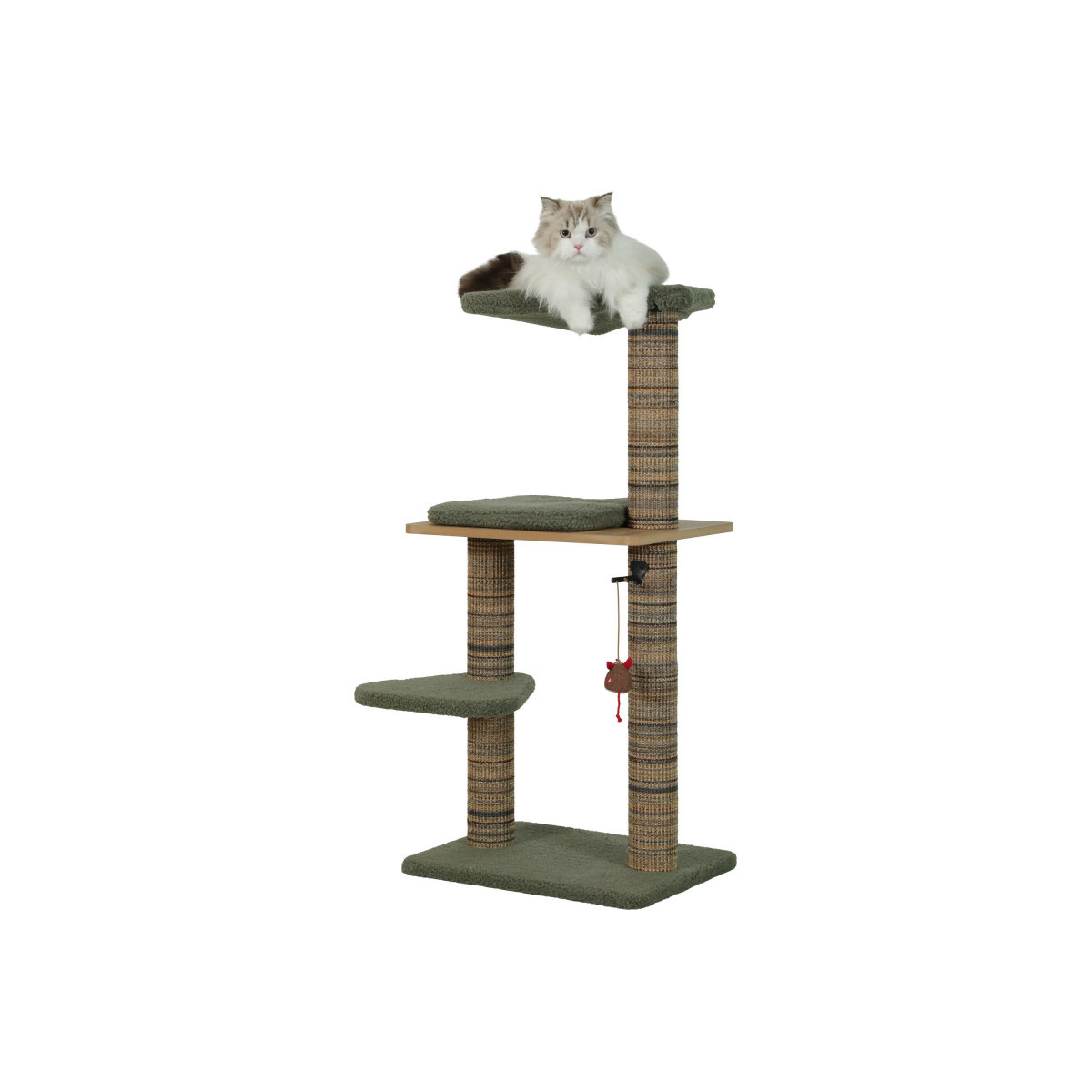 Arbre à chat Zolux Boréal 3 étages - 105 cm vert, bien-être chat