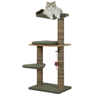Arbre à chat Zolux Boréal 3 étages - 105 cm vert, bien-être chat