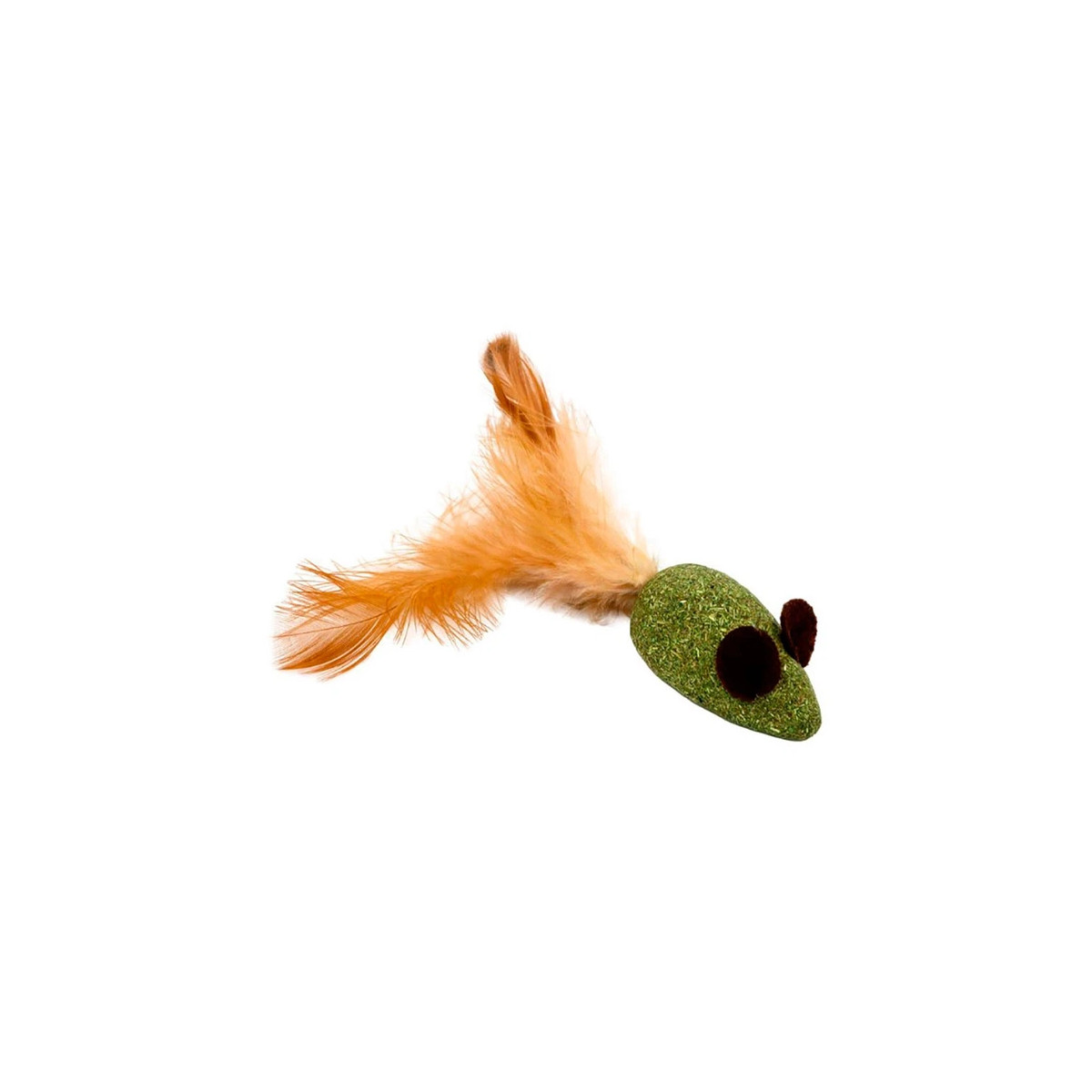Jouet Bubimex souris chat : herbe à chat et plumes pour jeu stimulant
