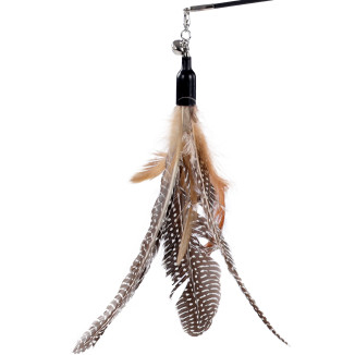 Canne à pêche Tyra Flamingo - Jouet extensible 47-77cm pour chat