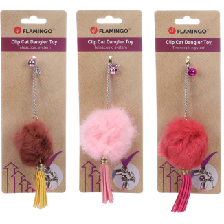 Jouet canne à pêche Zoey Flamingo - Peluche interactive pour chat