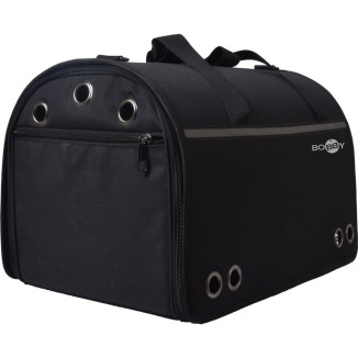 BOBBY Week-End : Sac transport pliable noir pour chien et chat - 8 kg