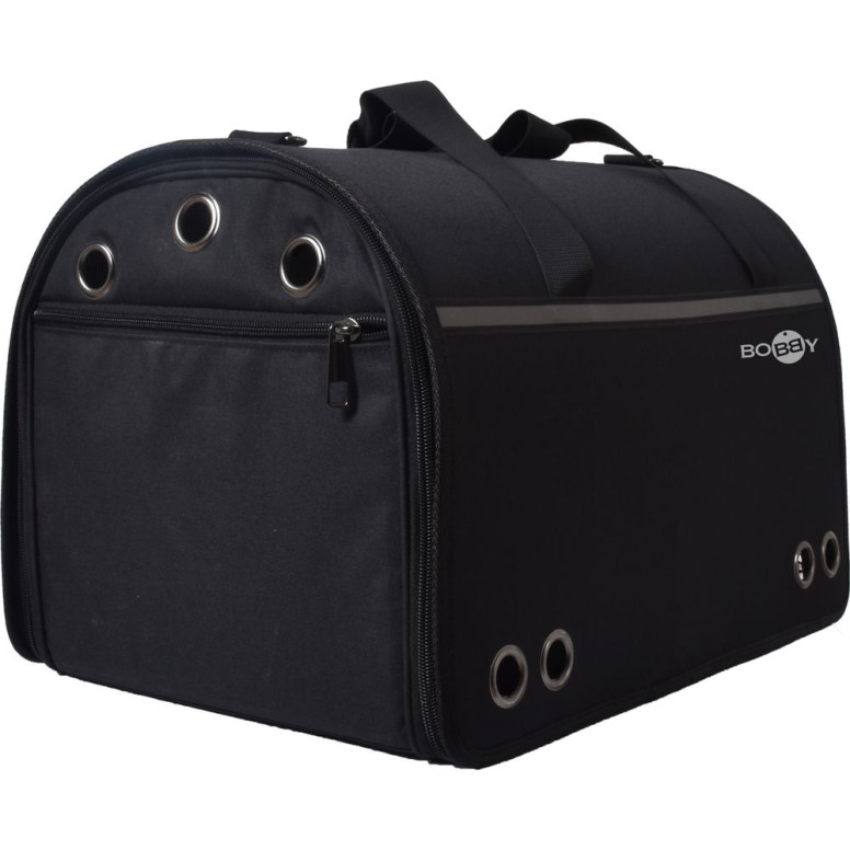 BOBBY Week-End : Sac transport pliable noir pour chien et chat - 8 kg