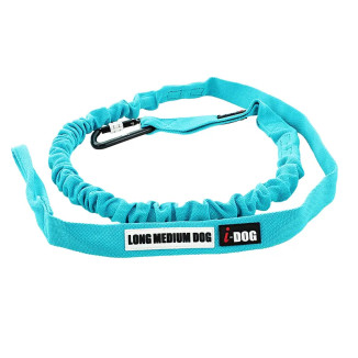 Longe vélo Idog Opale 240cm : robuste pour chiens 25-50kg