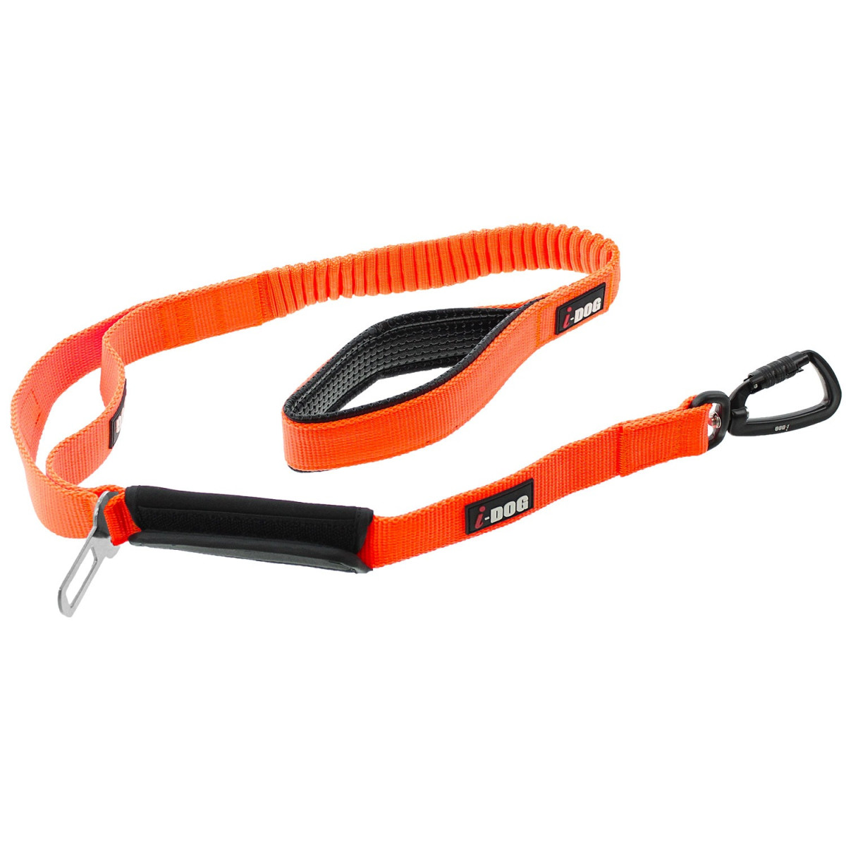 Laisse chien IDOG orange 120 cm : confort, sécurité et liberté