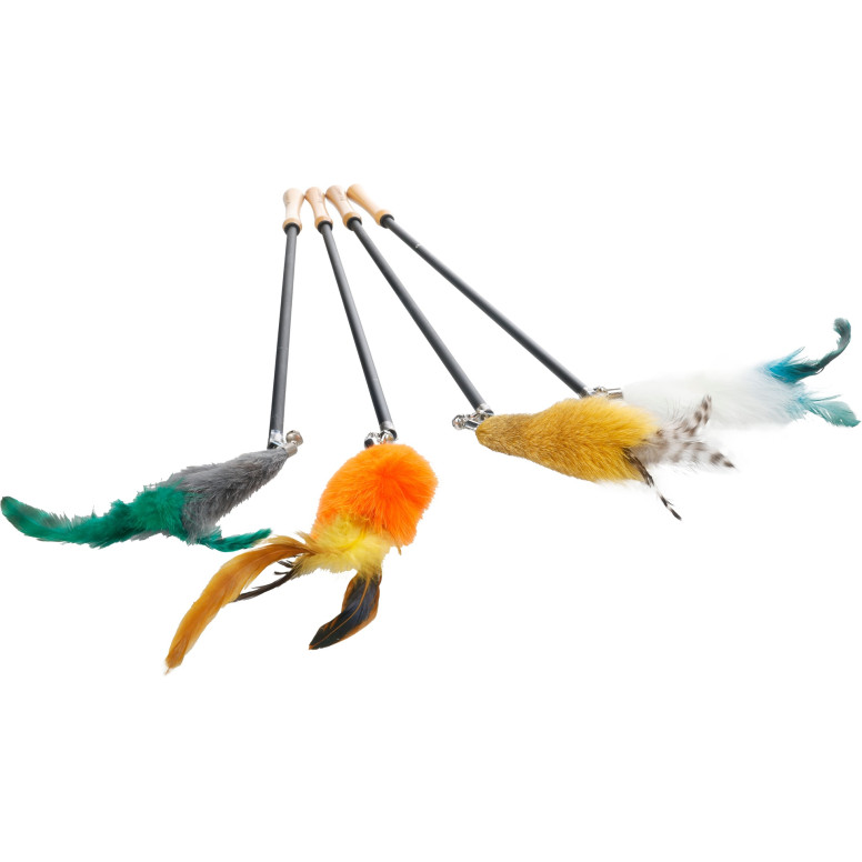 Canne à jouer Flamingo Nouk extensible pour chat - 61-142cm