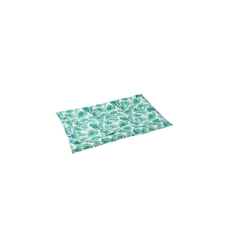 Tapis rafraîchissant tropical Bubimex pour chiens et chats, XL 70x120cm, affiché à plat avec motif d
