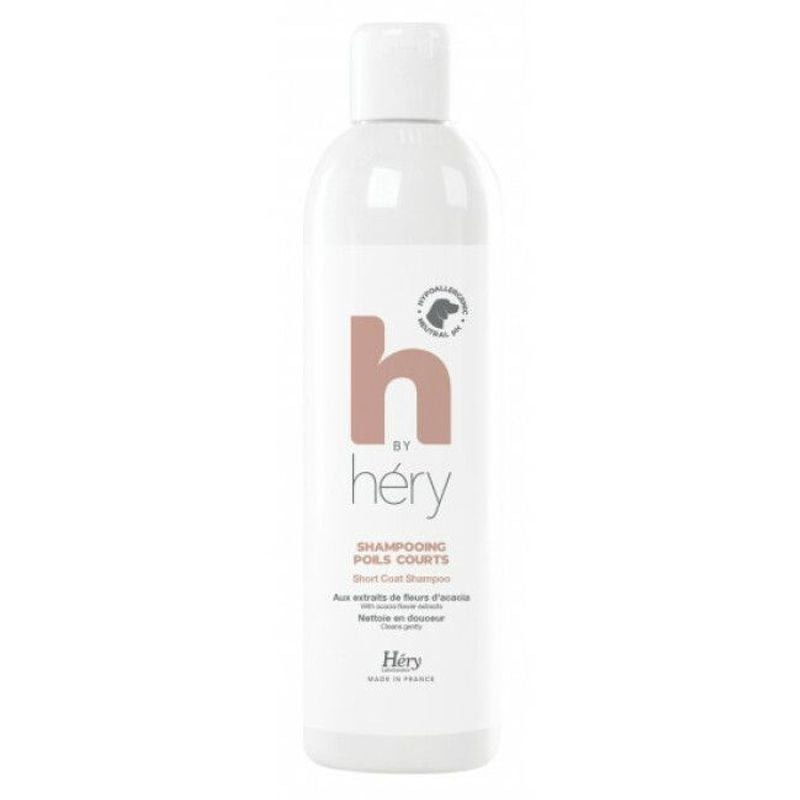 Vue de face du flacon de shampooing 1964152 Laboratoires Héry pour chien à poil court, 200 ml