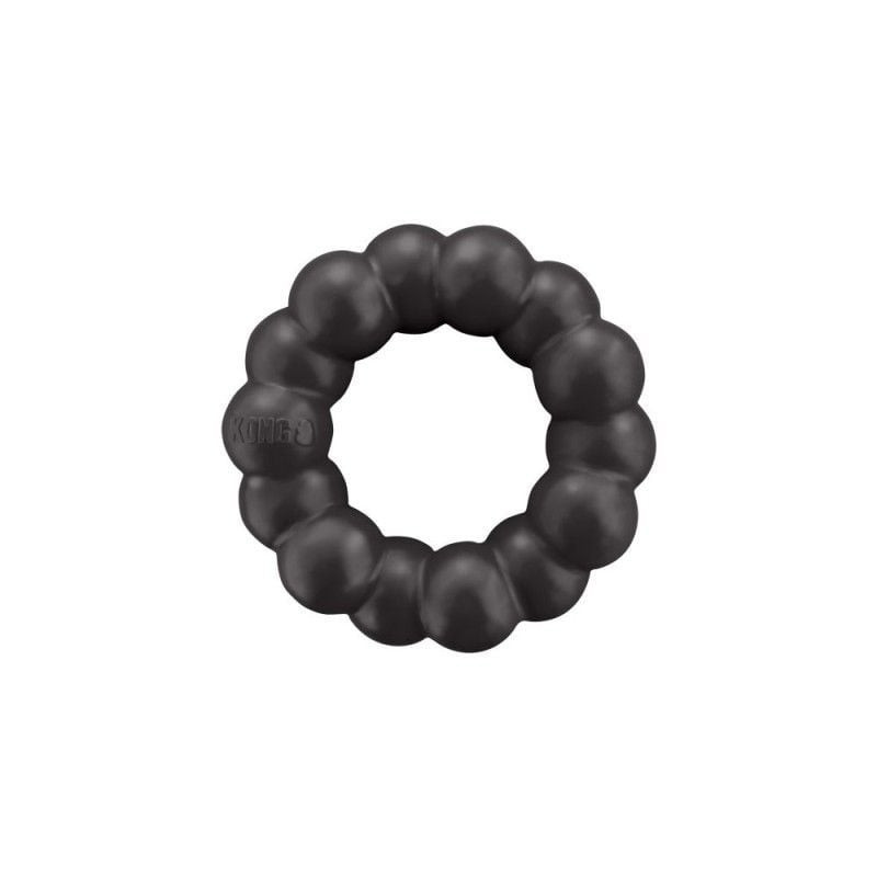Vue de dessus du jouet pour chien KONG Extreme Ring XL en caoutchouc naturel durable avec picots tex