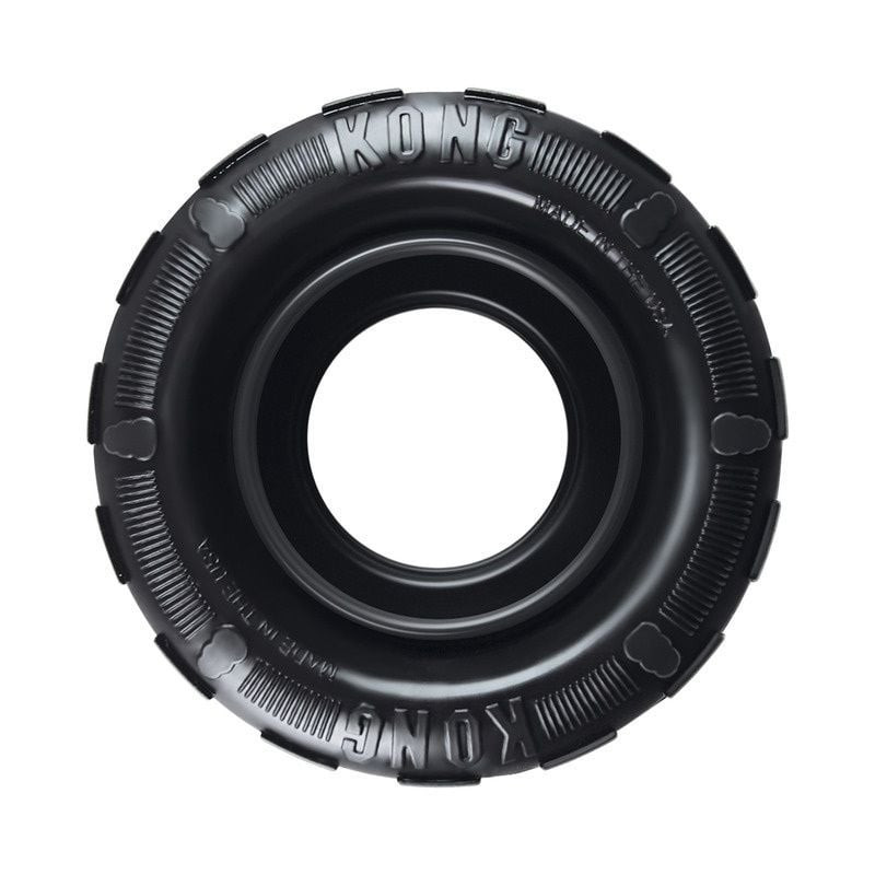 Packshot du KONG Extreme Tires jouet à mâcher caoutchouc naturel pour chien M/L, en caoutchouc noir