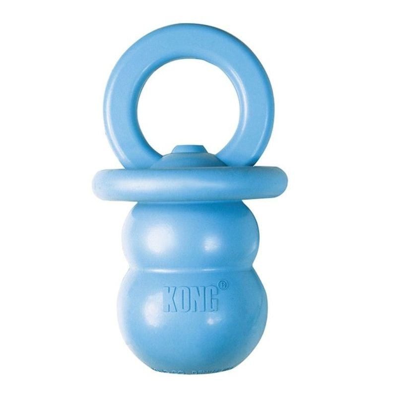 Jouet pour chiot KONG Puppy Binkie M en caoutchouc naturel, vue packshot.